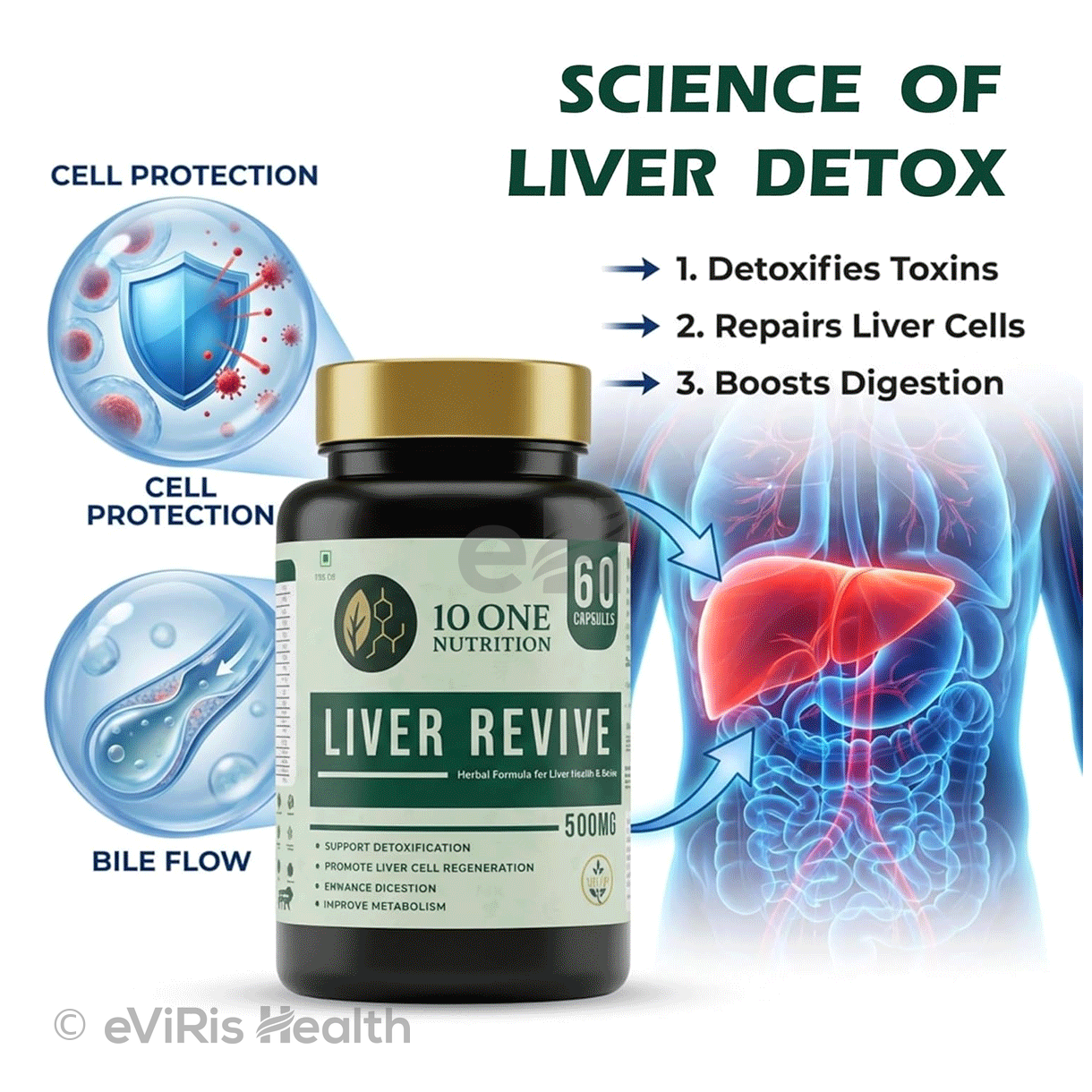 10 One Nutrition Liver Revive 500mg Capsule (60 Each)
