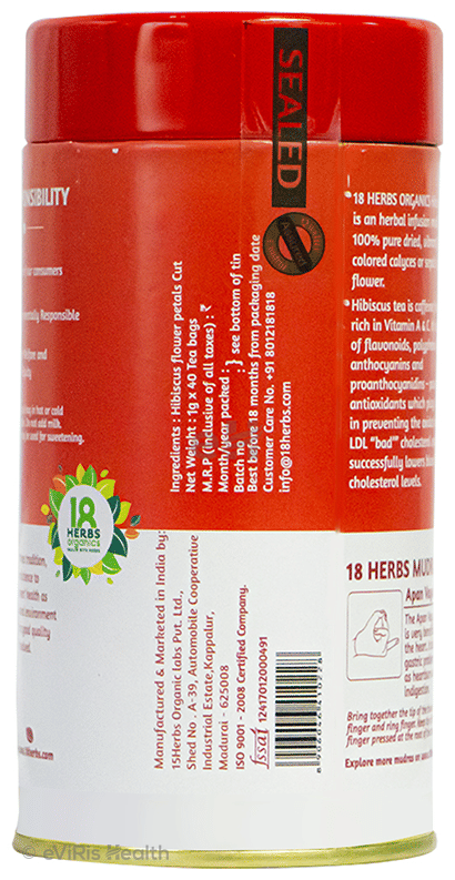 18 Herbs Organics Hibiscus Tea Bag (1gm Each)