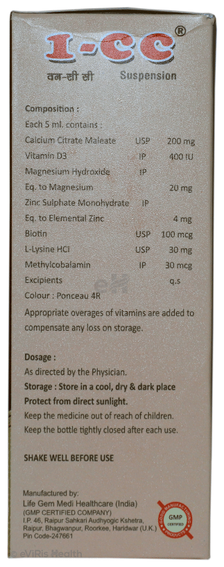 1-CC Oral Suspension Sugar Free