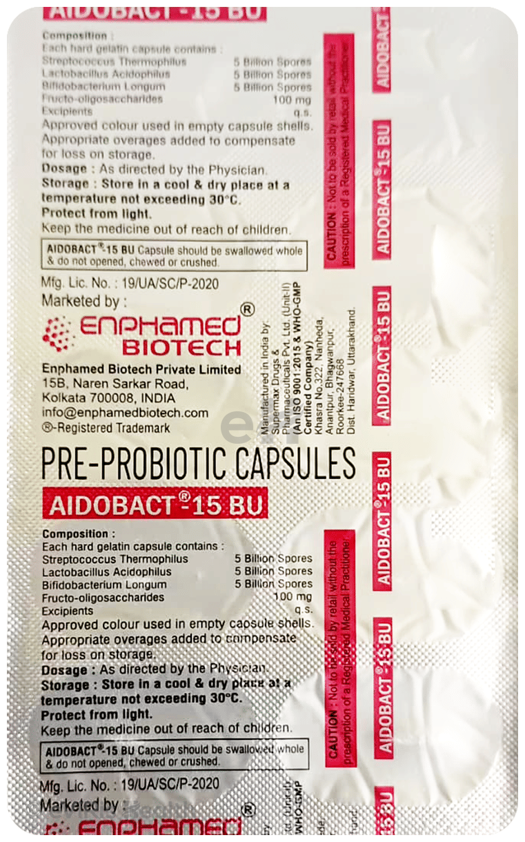 Aidobact 15 BU Capsule