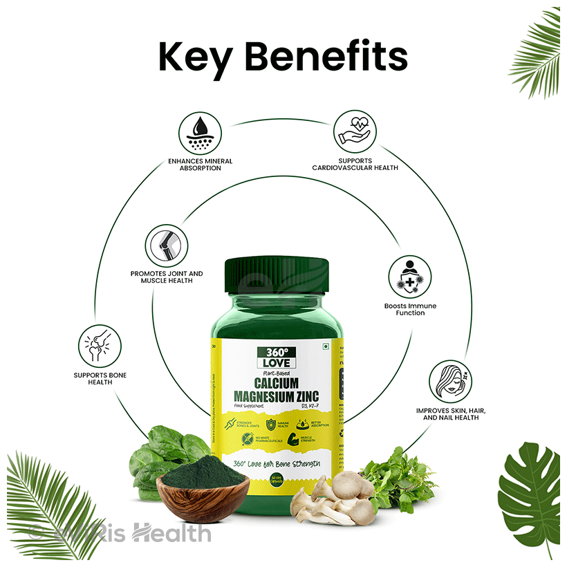 360° Love Calcium Magnesium Zinc Veg Capsule
