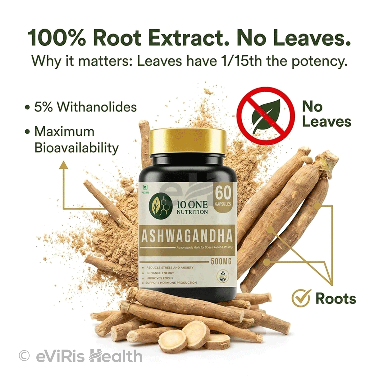 10 One Nutrition Ashwagandha 500mg Capsule (60 Each)