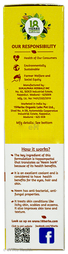 18 Herbs Organics Skin Therapy Oil Veppampattai Thailam
