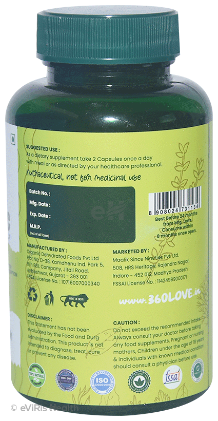 360° Love Calcium Magnesium Zinc Veg Capsule