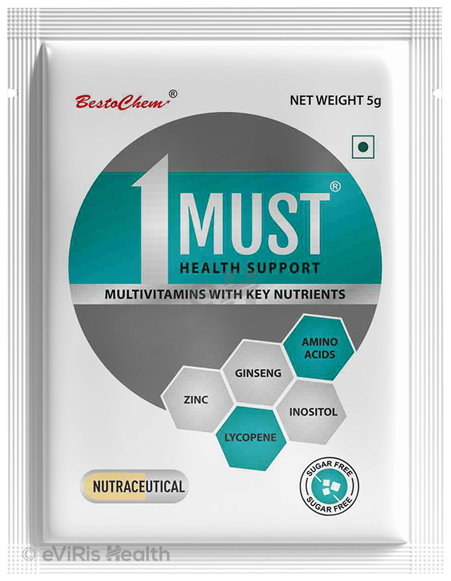 1Must Multivitamins with Key Nutrients Sachet (5gm Each) Sugar Free Orange
