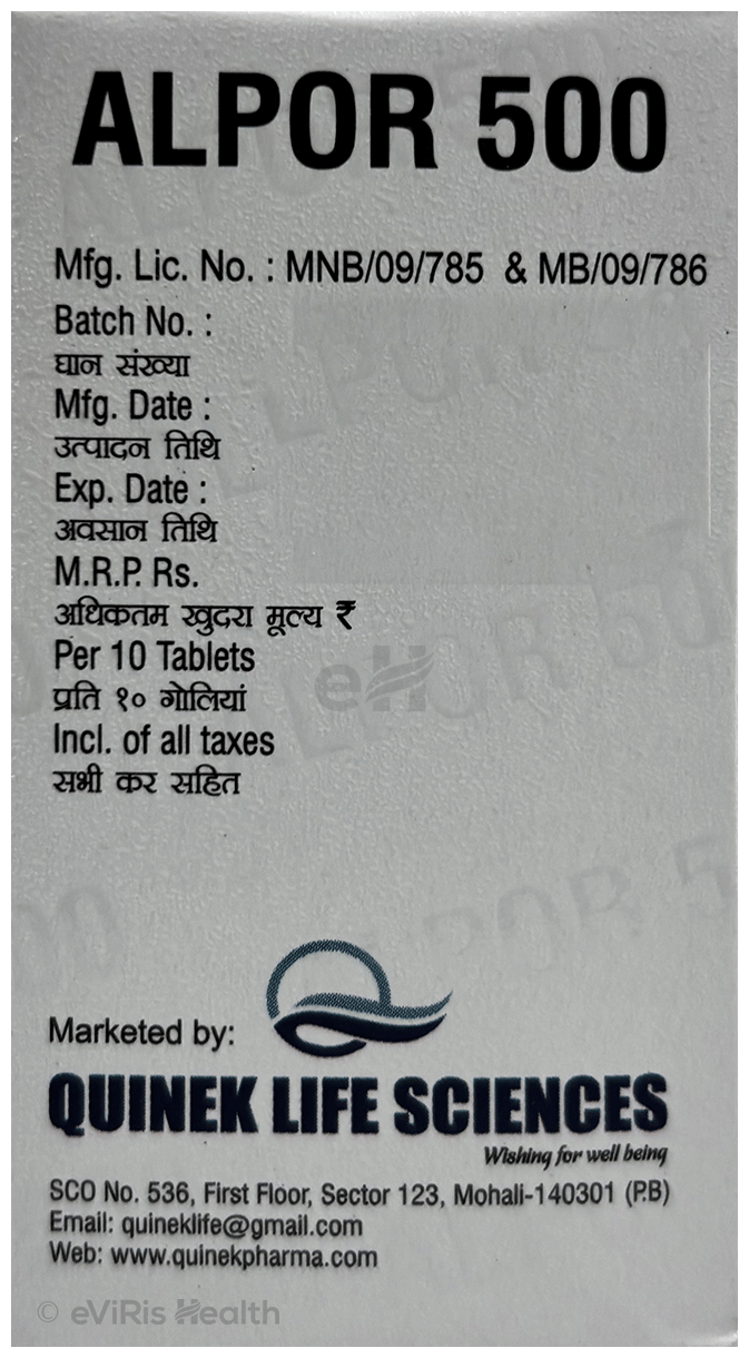 Alpor 500 Tablet CR