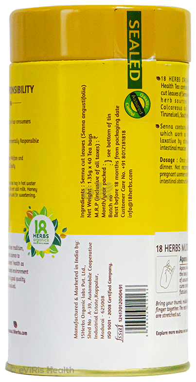 18 Herbs Organics Laxa Health Tea Bag (1.3gm Each)