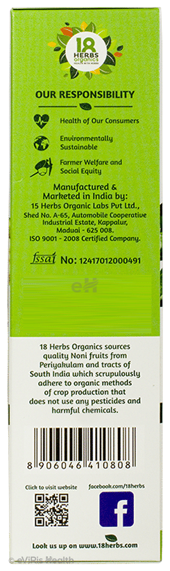 18 Herbs Organics Noni Fruit Fresh Juice Concentrate