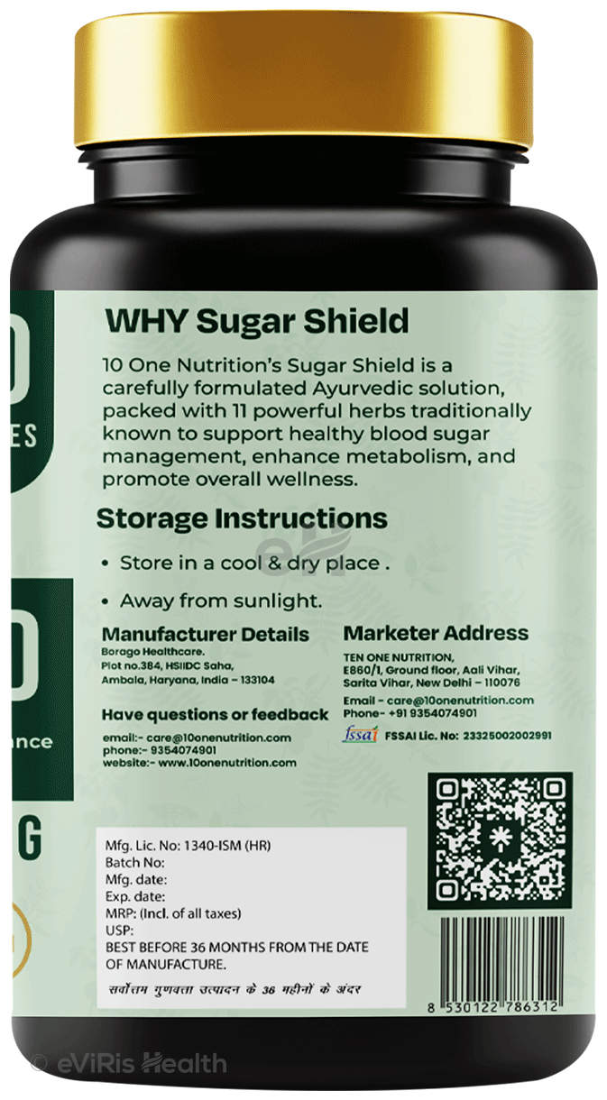 10 One Nutrition Sugar Sheild 500mg Capsule (60 Each)