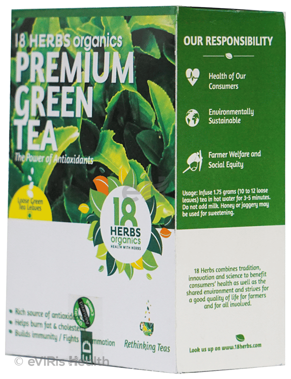 18 Herbs Organics Premium Green Tea Loose Green Tea Leaves