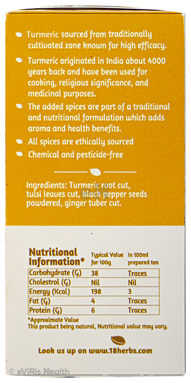 18 Herbs Organics Indian Turmeric Tea Bag (1.5gm Each)