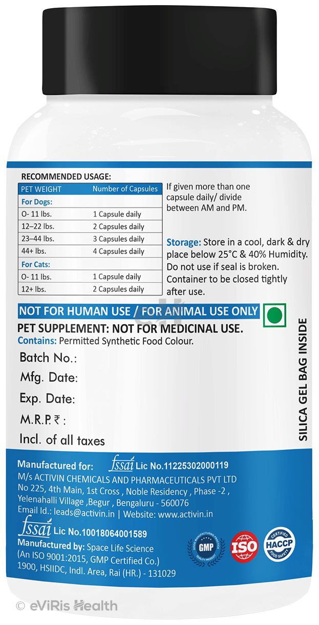 Activin Curcumin Capsule for Pets