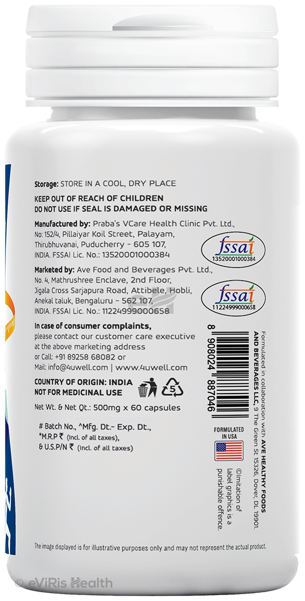 4 U Well Thyrovital Veg Capsule