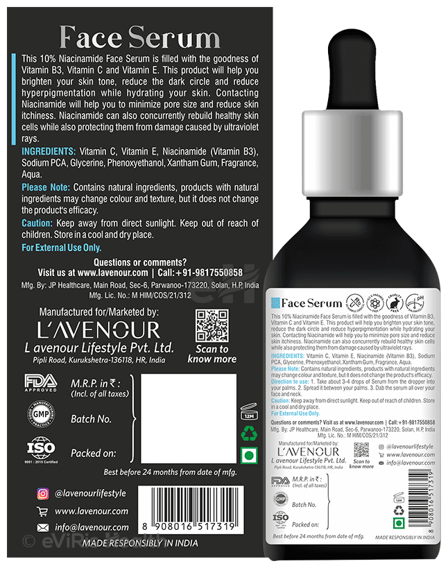 10% Niacinamide Face Serum (30ml Each)