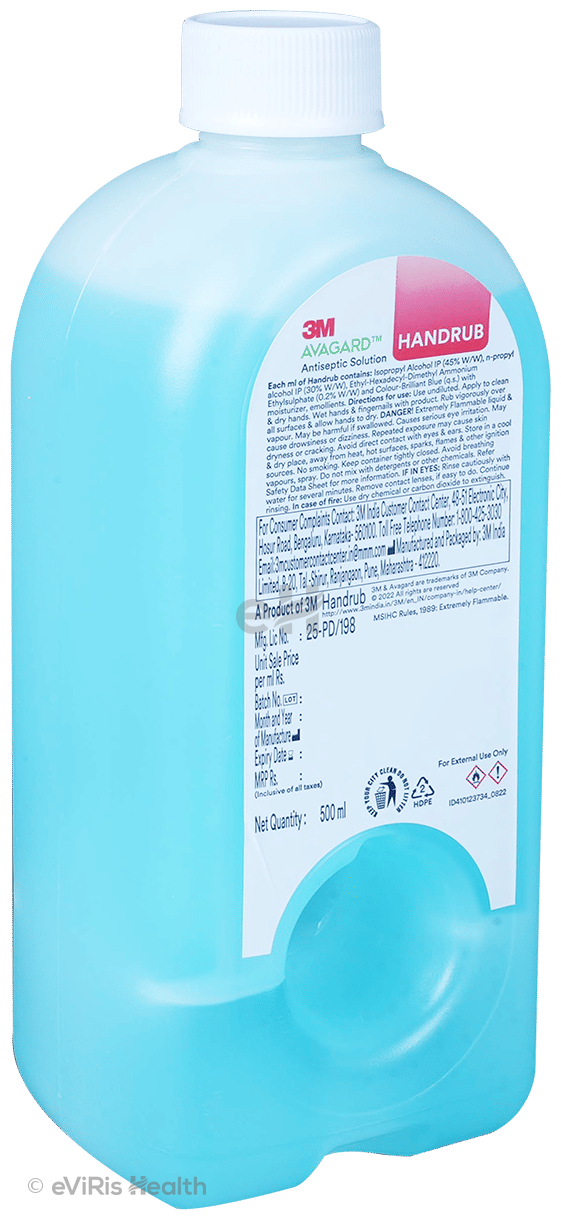 3M Avagard Handrub Hand Sanitizer Antiseptic Solution