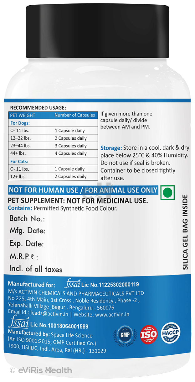 Activin Vitamin-E Capsule for Pets