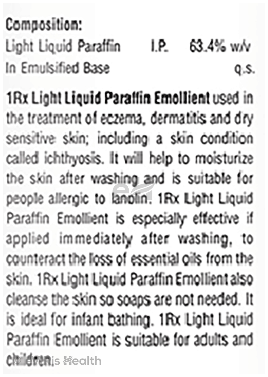 1Rx Light Liquid Paraffin Emollient for All Skin Types