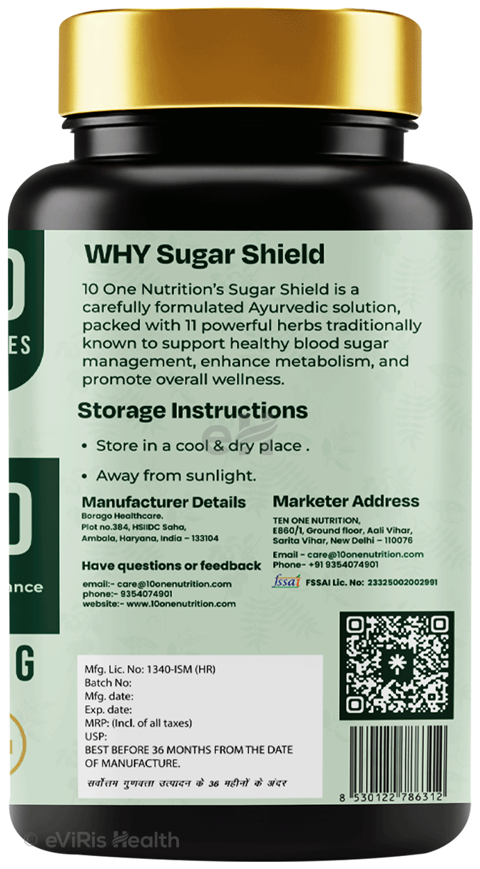 10 One Nutrition Sugar Sheild 500mg Capsule (60 Each)