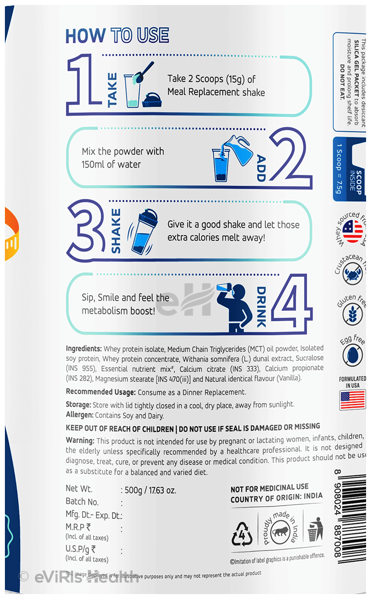 4 U Well Meal Replacement Shake Powder Vanilla