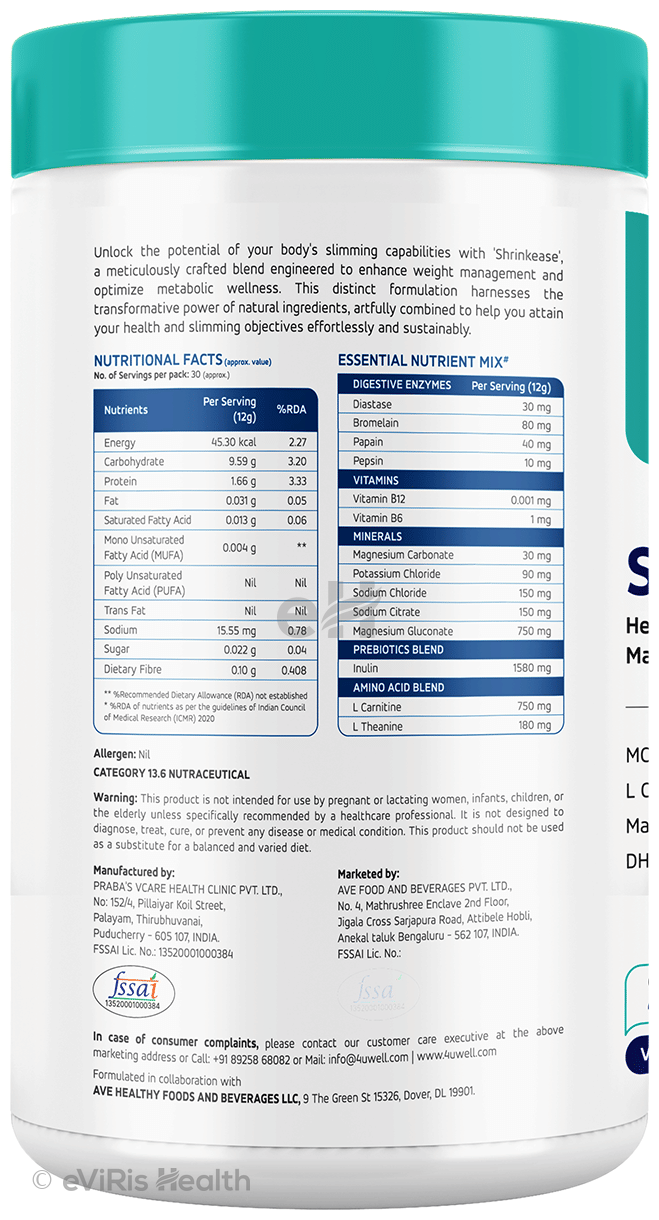 4 U Well Shrinkease Powder Vanilla