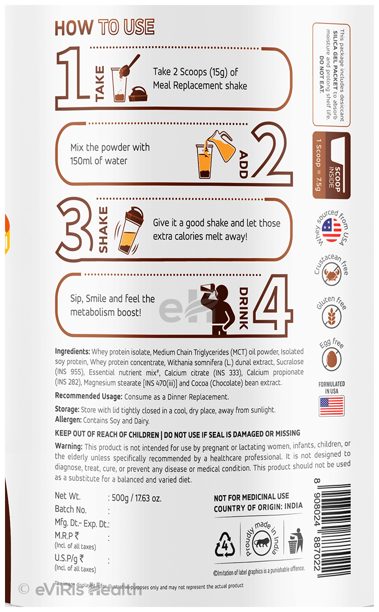 4 U Well Meal Replacement Shake Powder Chocolate