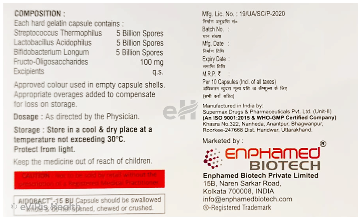 Aidobact 15 BU Capsule