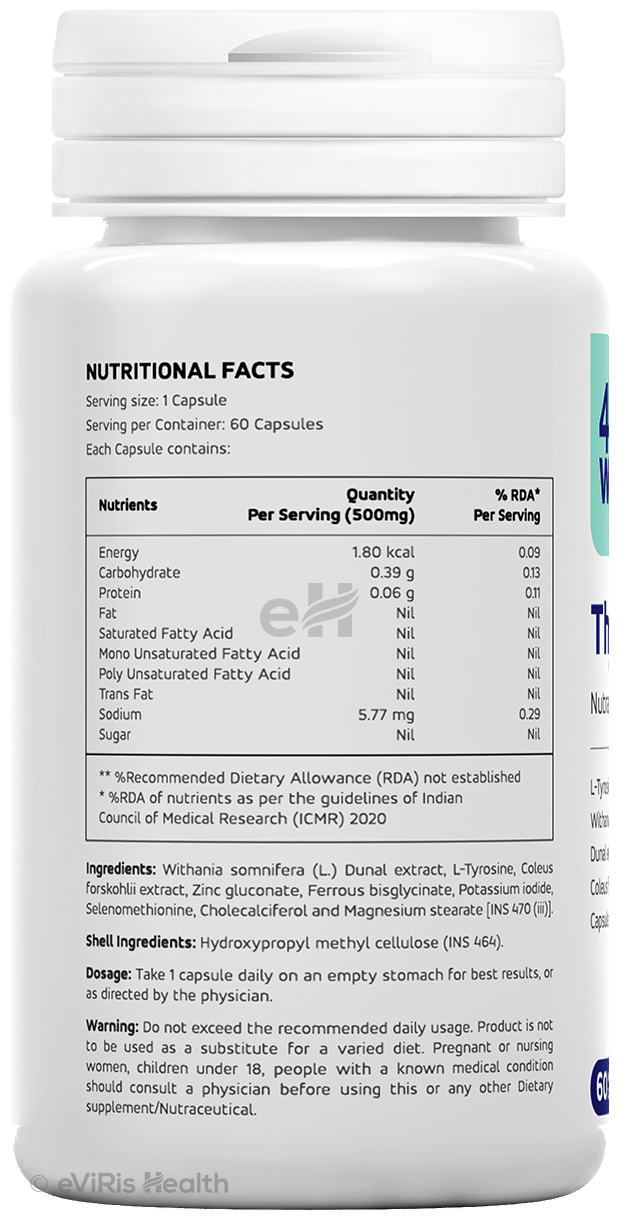 4 U Well Thyrovital Veg Capsule