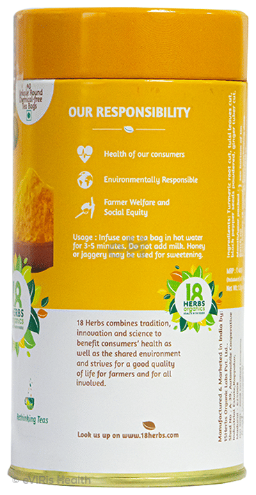 18 Herbs Organics Indian Turmeric Tea Bag (1.5gm Each)
