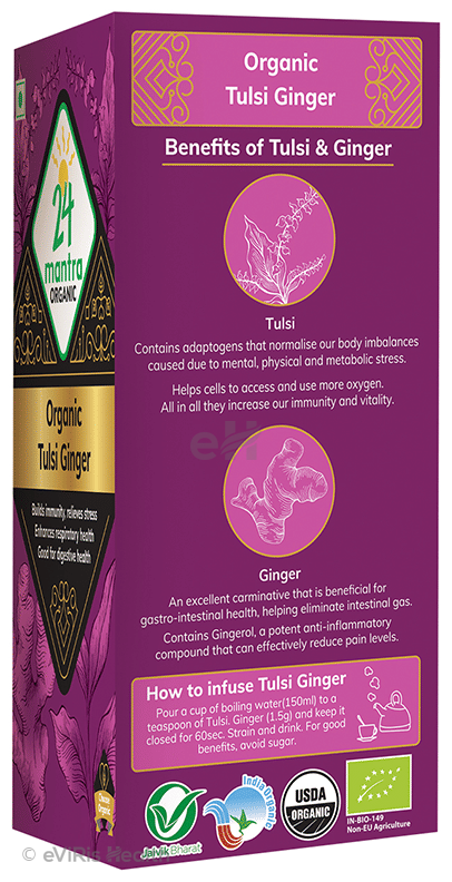 24 Mantra Organic Tulsi Ginger Tea