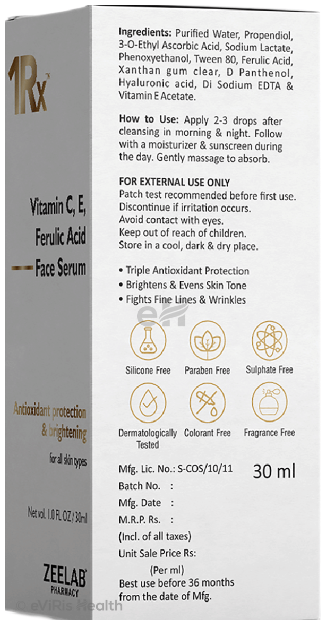 1Rx Vitamin C, E, Ferulic Acid Serum for All Skin Types