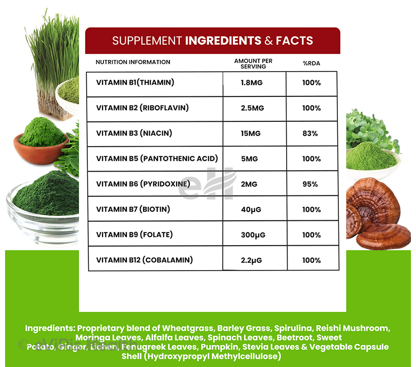 360° Love Vitamin B Complex Veg Capsule