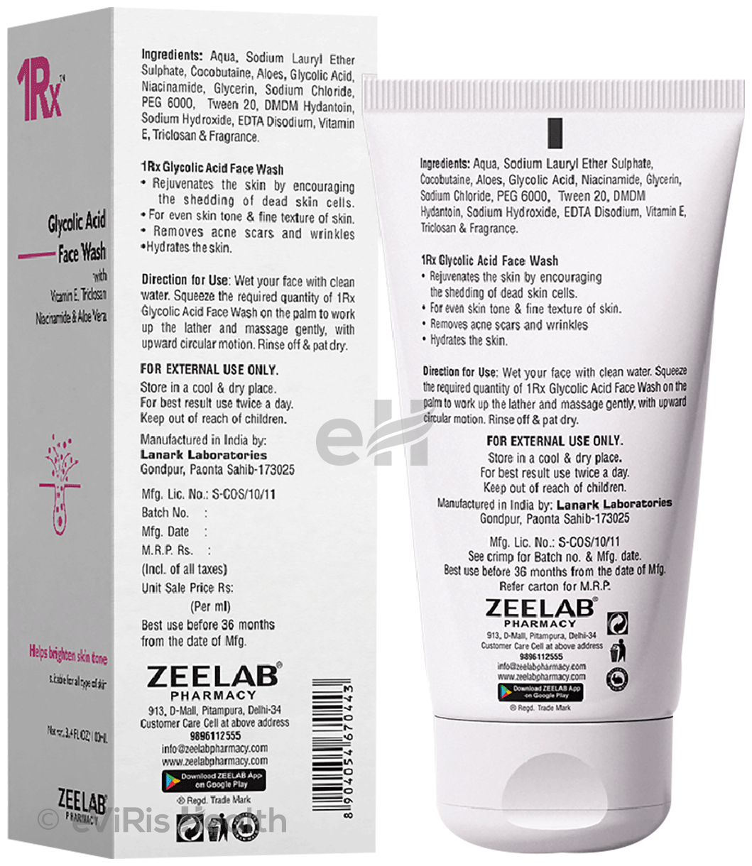 1Rx Glycolic Acid Face Wash for All Skin Types