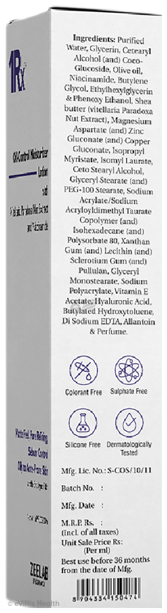 1Rx Oil-Control Moisturizer Lotion for All Skin Types