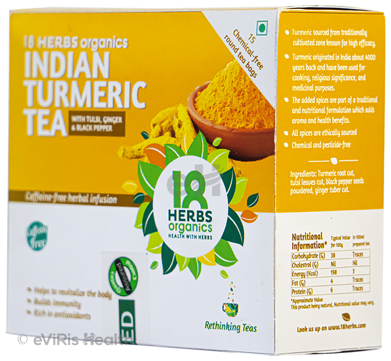 18 Herbs Organics Indian Turmeric Tea Bag (1.5gm Each)