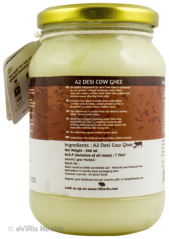 18 Herbs Organics A2 Desi Cow Ghee