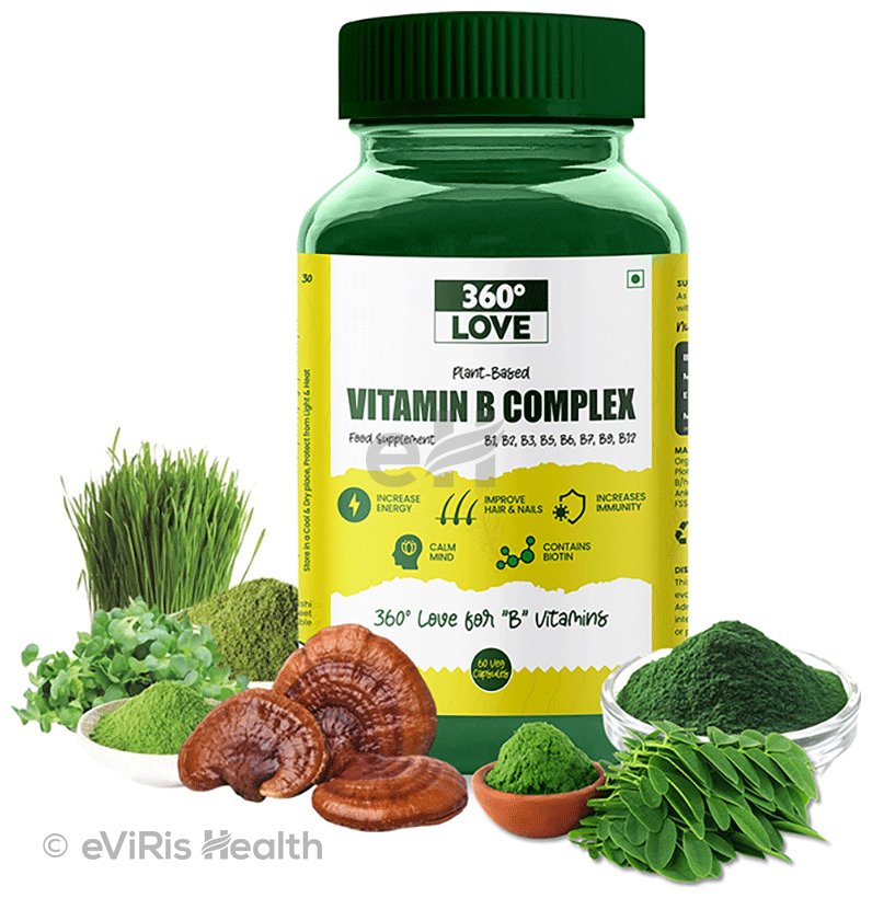 360° Love Vitamin B Complex Veg Capsule