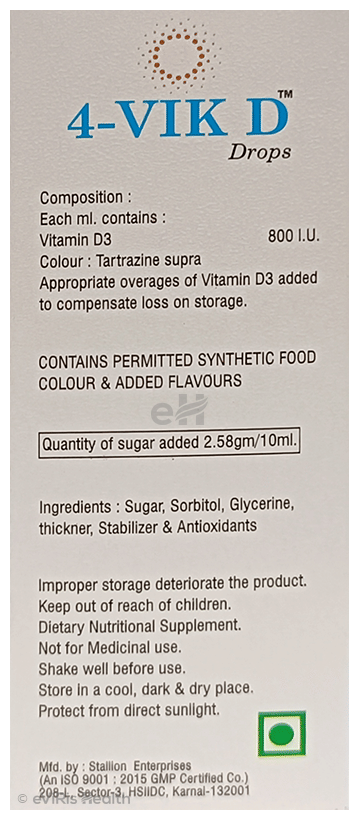 4-Vik D Oral Drops Orange