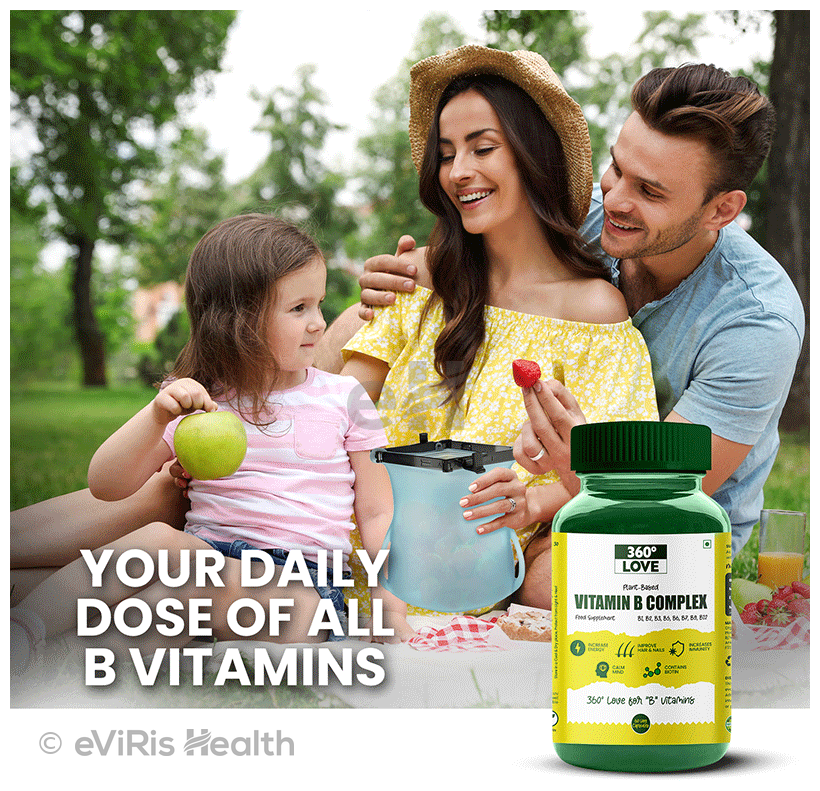 360° Love Vitamin B Complex Veg Capsule