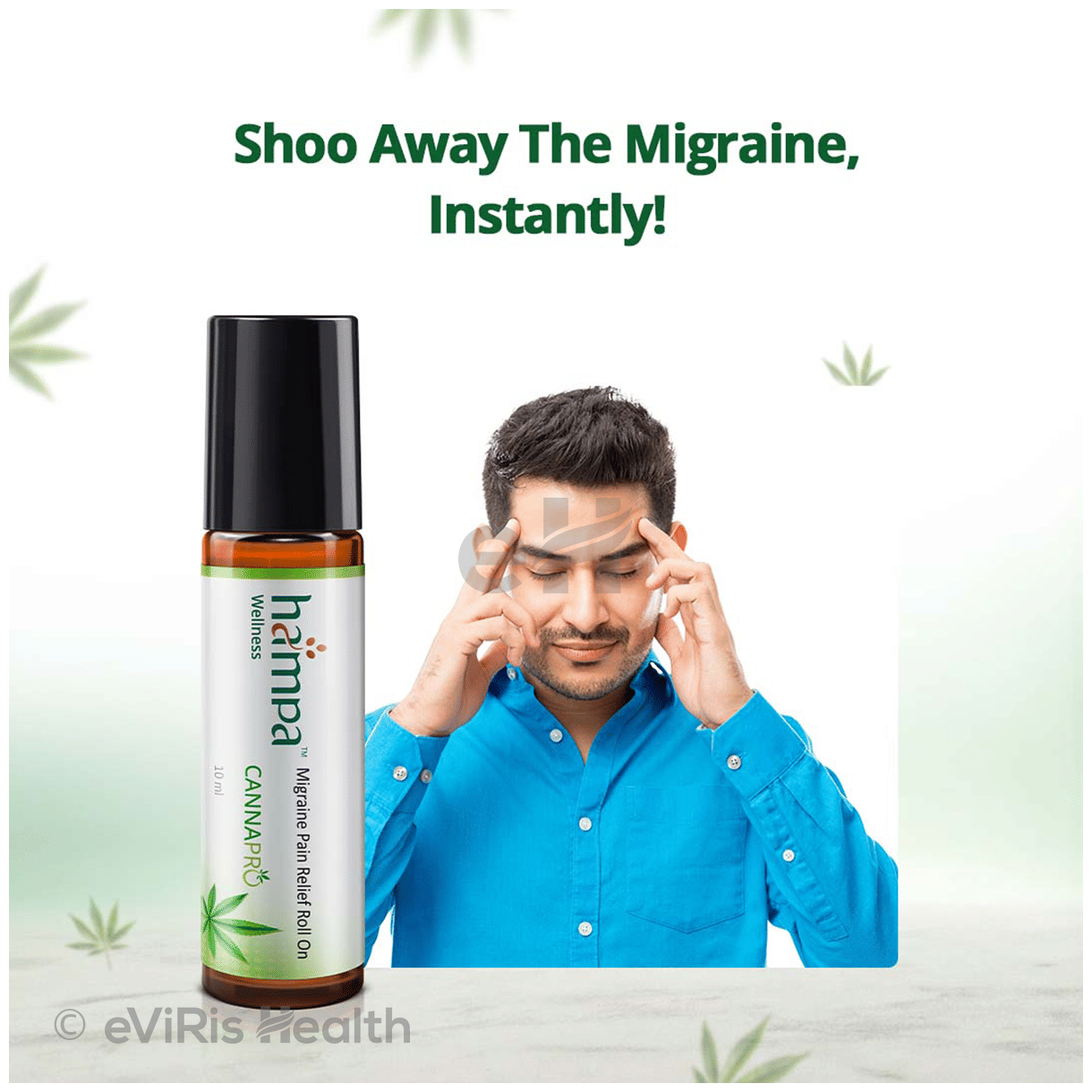 Hampa Wellness Migraine Pain Relief Roll On