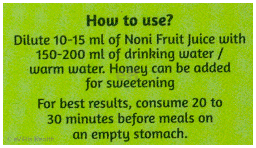 18 Herbs Organics Noni Fruit Fresh Juice Concentrate