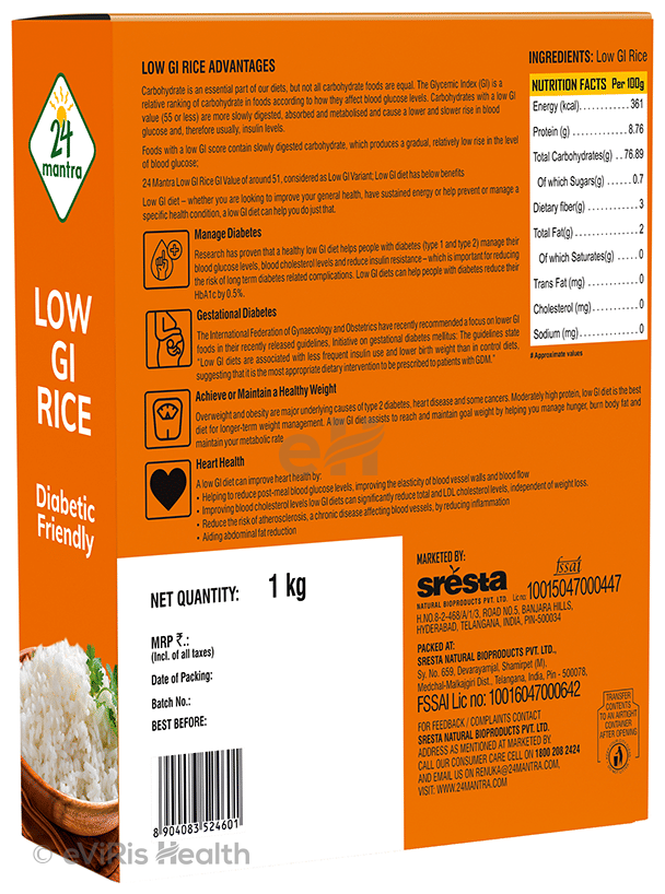 24 Mantra Organic Low GI Rice Gluten Free