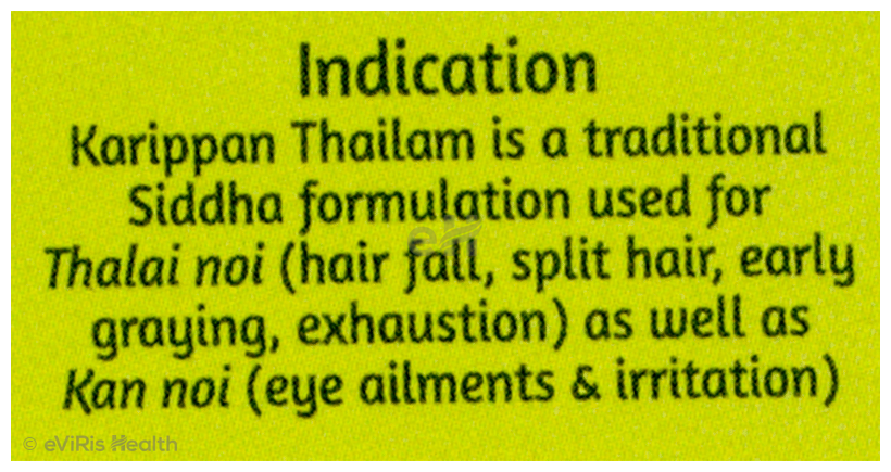 18 Herbs Organics Hair Oil Karippan Thailam