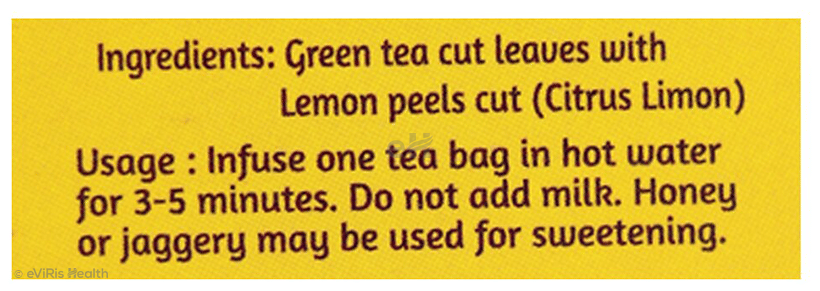 18 Herbs Organics Green Tea Bag (1.25gm Each) with Amla