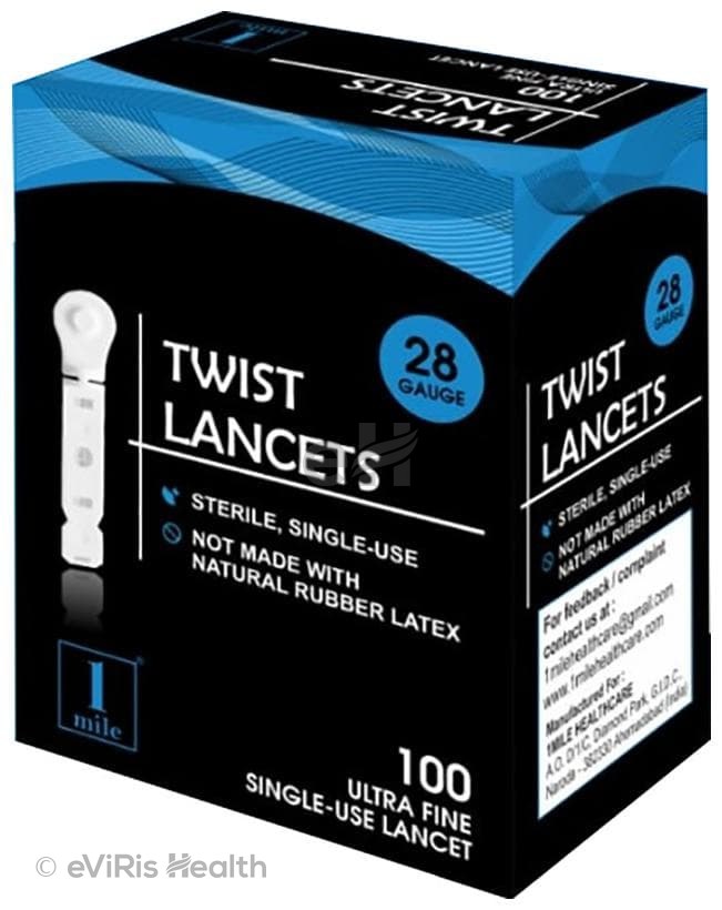 1Mile White Flat Twist Lancets (Only Lancets)