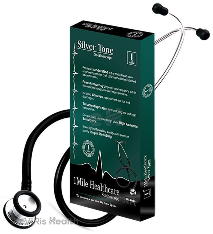 1Mile Healthcare Silver Tone Stethoscope