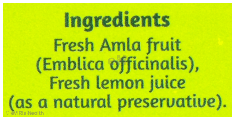 18 Herbs Organics Amla Fruit Fresh Juice Concentrate Sugar Free