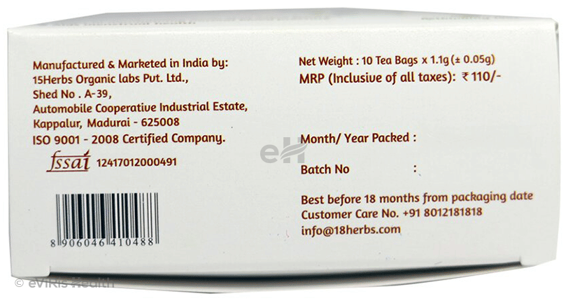 18 Herbs Organics Hibiscus Tea Bag (1.1gm Each)